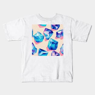 Watercolor diamond pattern Kids T-Shirt